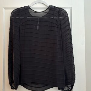 Talbot’s Sheer Black Blouse with Silk Shell.  NWT.  Classic, Elegant Styling